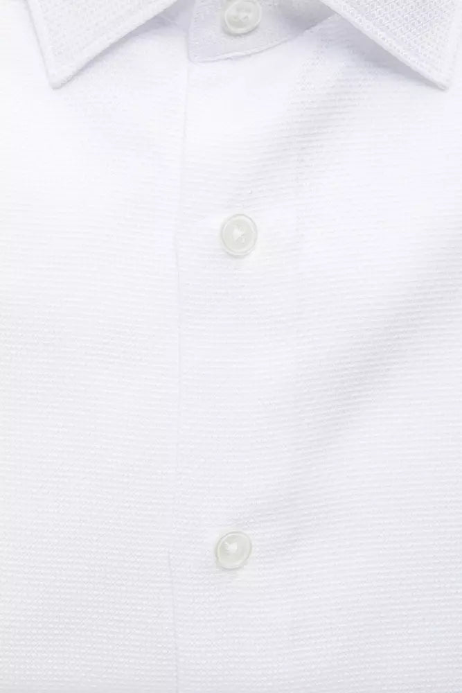 White Cotton Men Shirt - SEHABRANDS