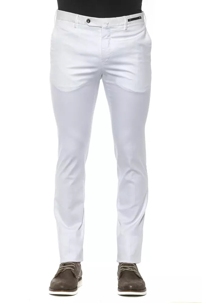 White Cotton Men Trouser - SEHABRANDS