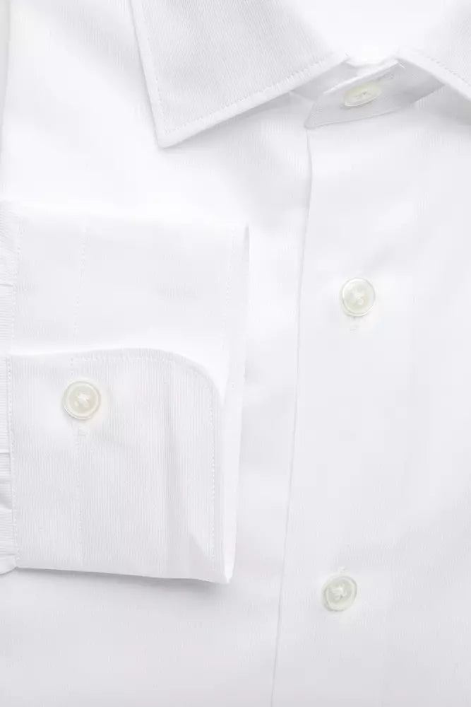 White Cotton Men Shirt - SEHABRANDS