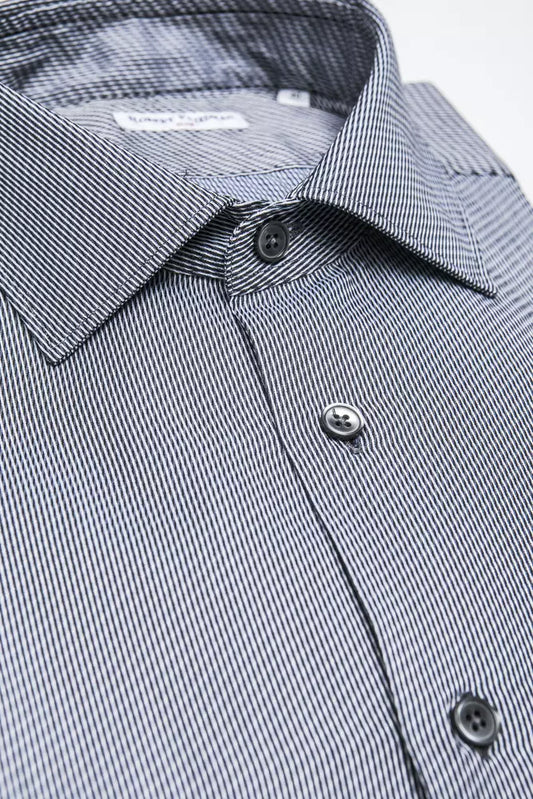 Blue Cotton Men Shirt - SEHABRANDS