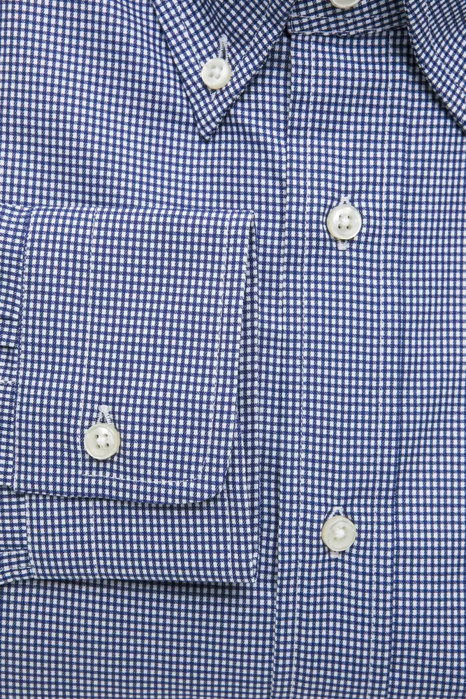 Blue Cotton Men Shirt - SEHABRANDS