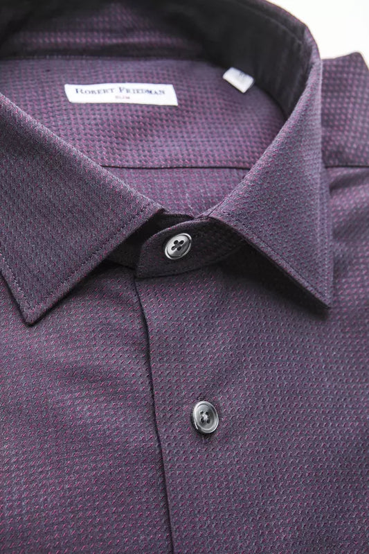 Burgundy Cotton Men Shirt - SEHABRANDS