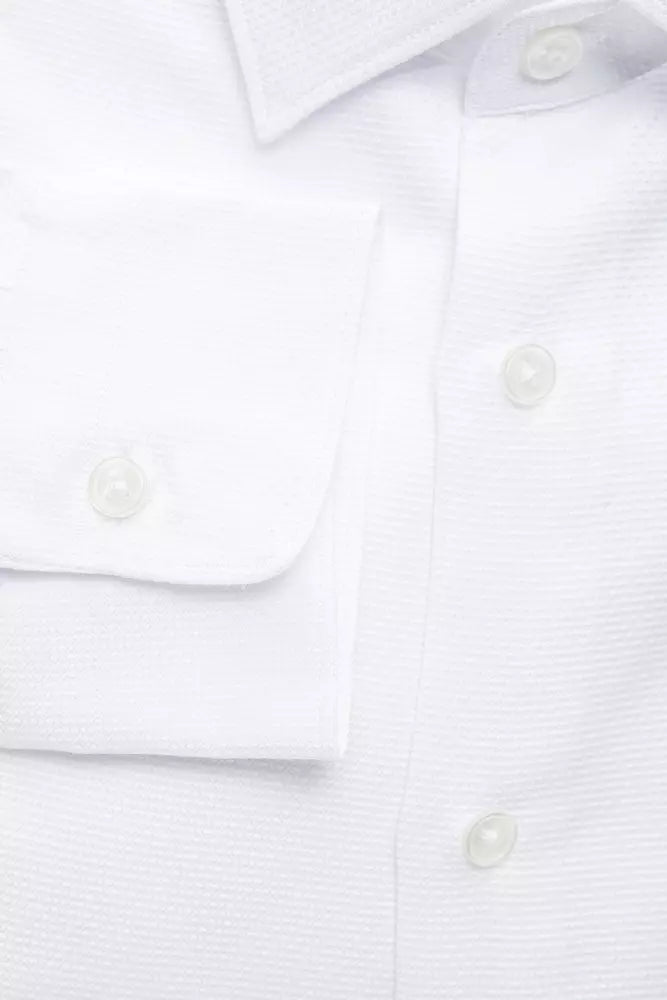 White Cotton Men Shirt - SEHABRANDS