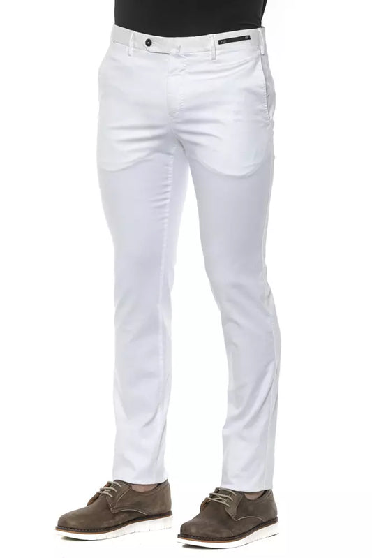 White Cotton Men Trouser - SEHABRANDS