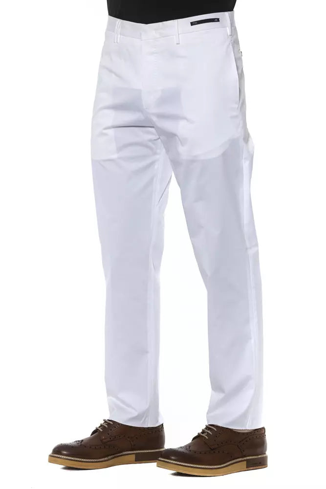 White Cotton Men's Trouser - SEHABRANDS