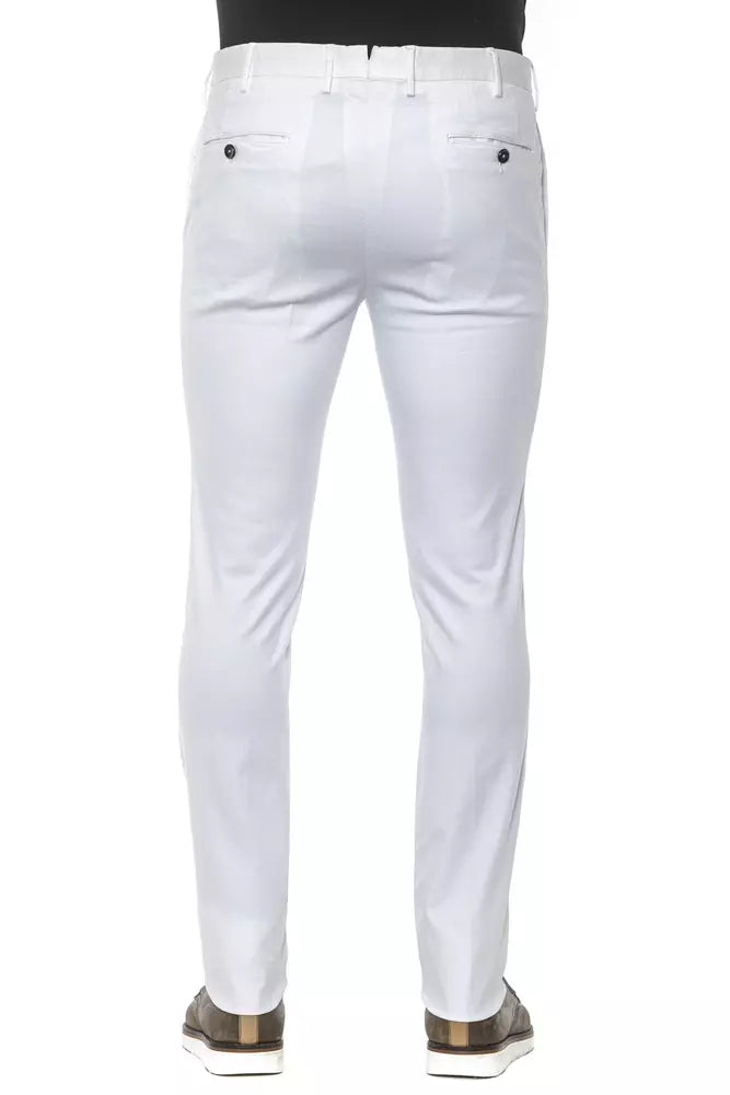 White Cotton Men Trouser - SEHABRANDS