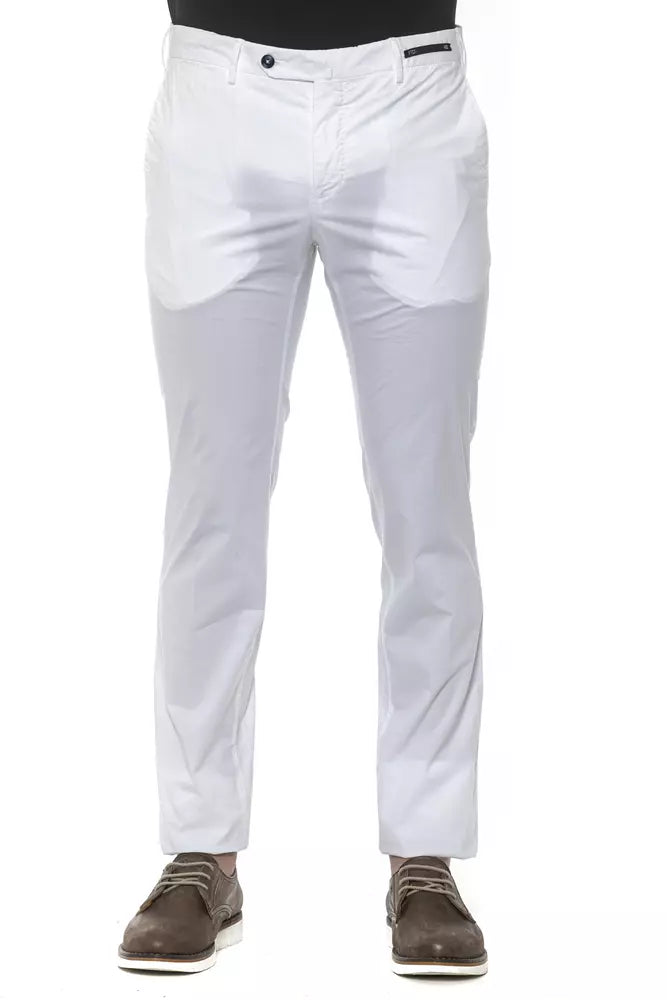 White Cotton Men Trouser - SEHABRANDS