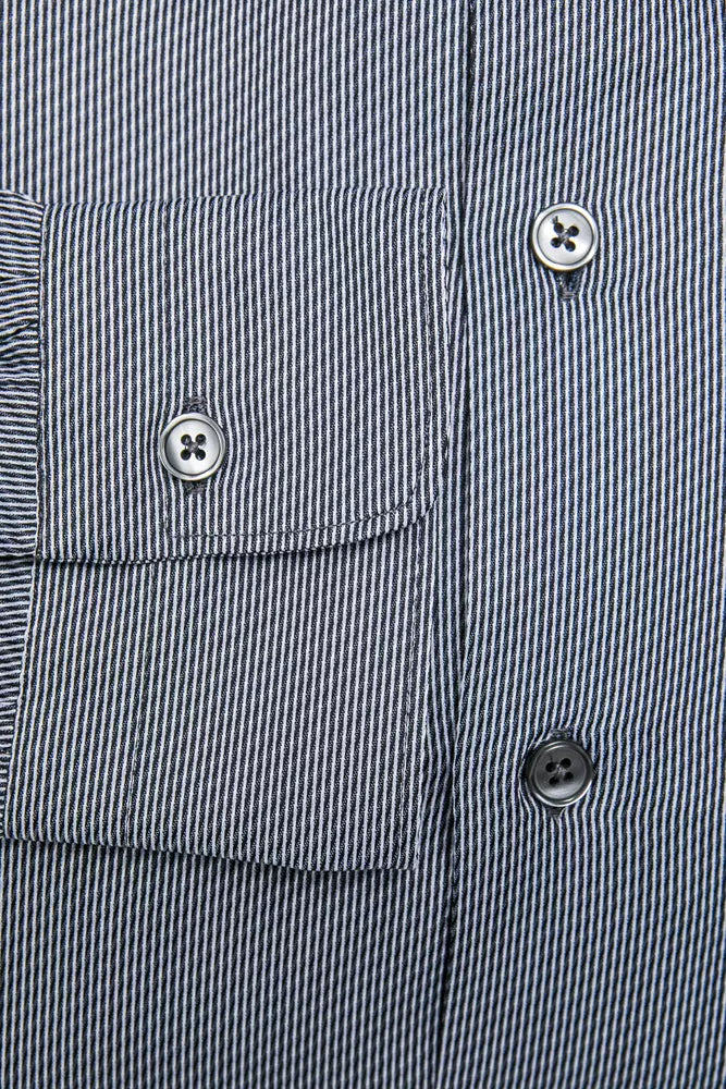 Blue Cotton Men Shirt - SEHABRANDS