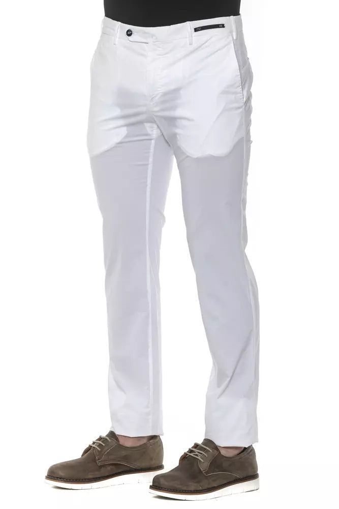 White Cotton Men Trouser - SEHABRANDS