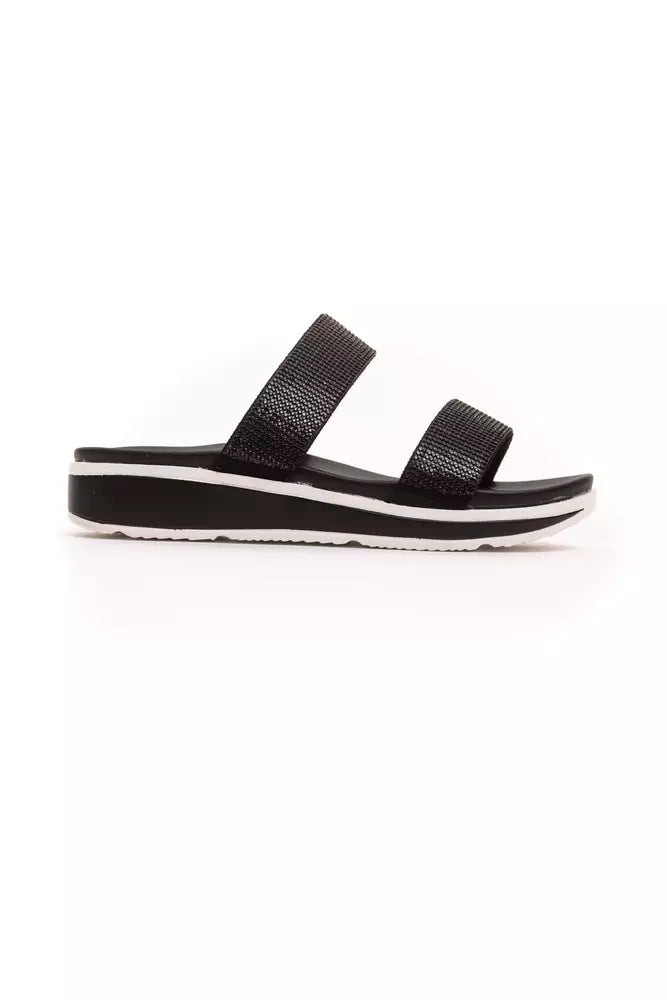 Black Textile Women Sandal - SEHABRANDS