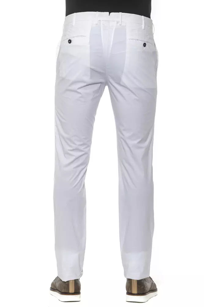 White Cotton Men Trouser - SEHABRANDS