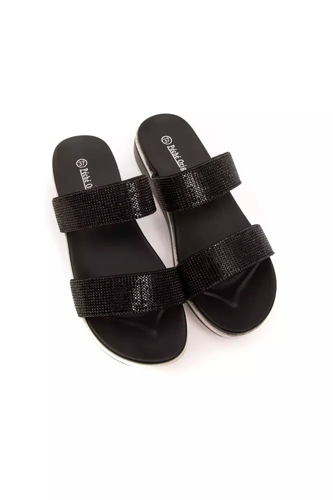 Black Textile Women Sandal - SEHABRANDS