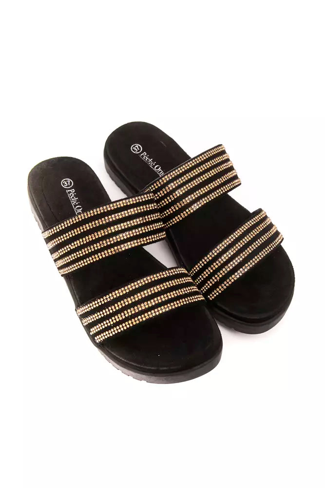 Gold Textile Women Sandal - SEHABRANDS