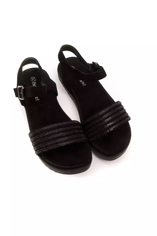 Black Textile Women Sandal - SEHABRANDS