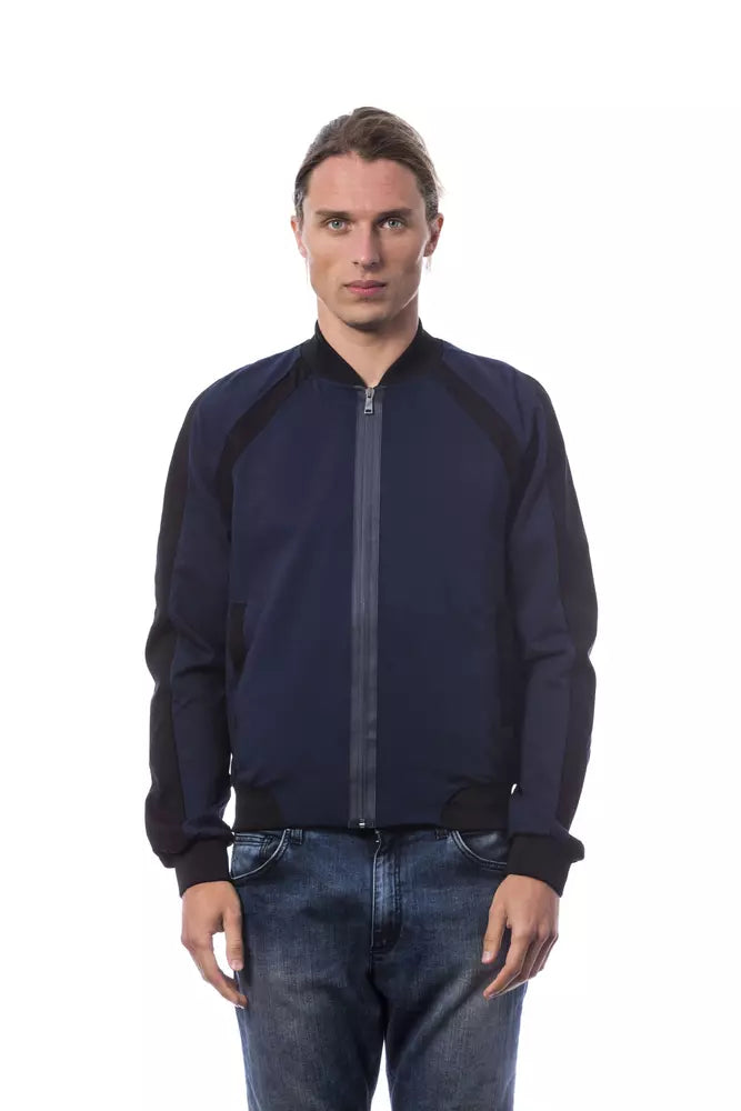 Blue Viscose Men Sweater - SEHABRANDS