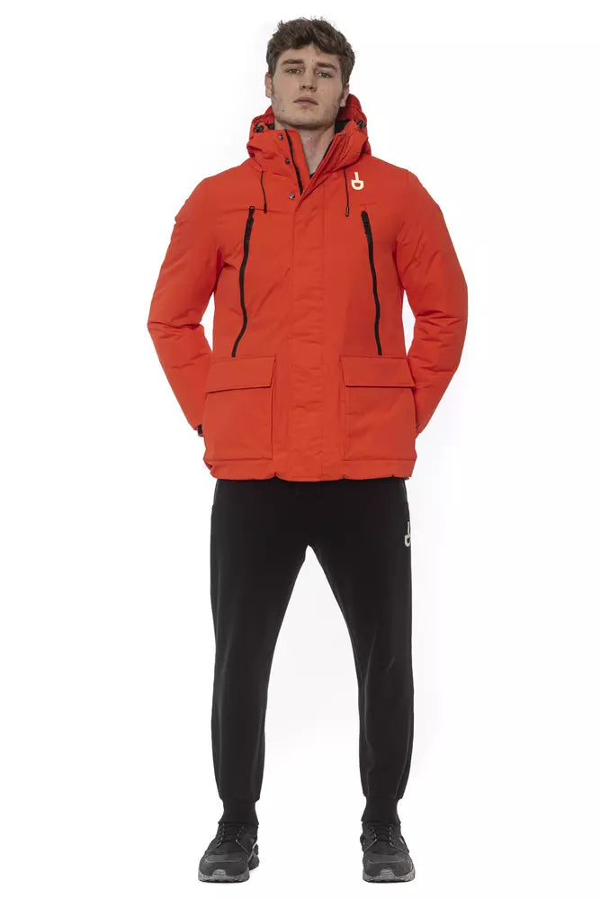 Red Polyester Men Jacket - SEHABRANDS