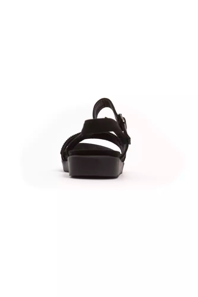 Black Textile Women Sandal - SEHABRANDS