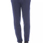 Blue Viscose Men Pants - SEHABRANDS