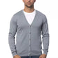 Gray Cotton Men Cardigan - SEHABRANDS