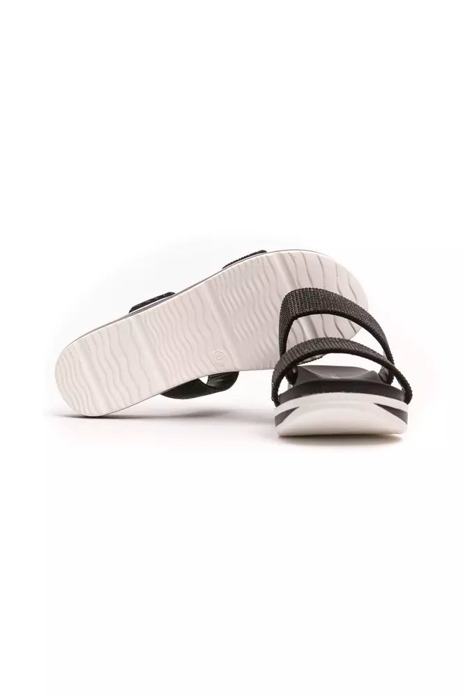 Black Textile Women Sandal - SEHABRANDS