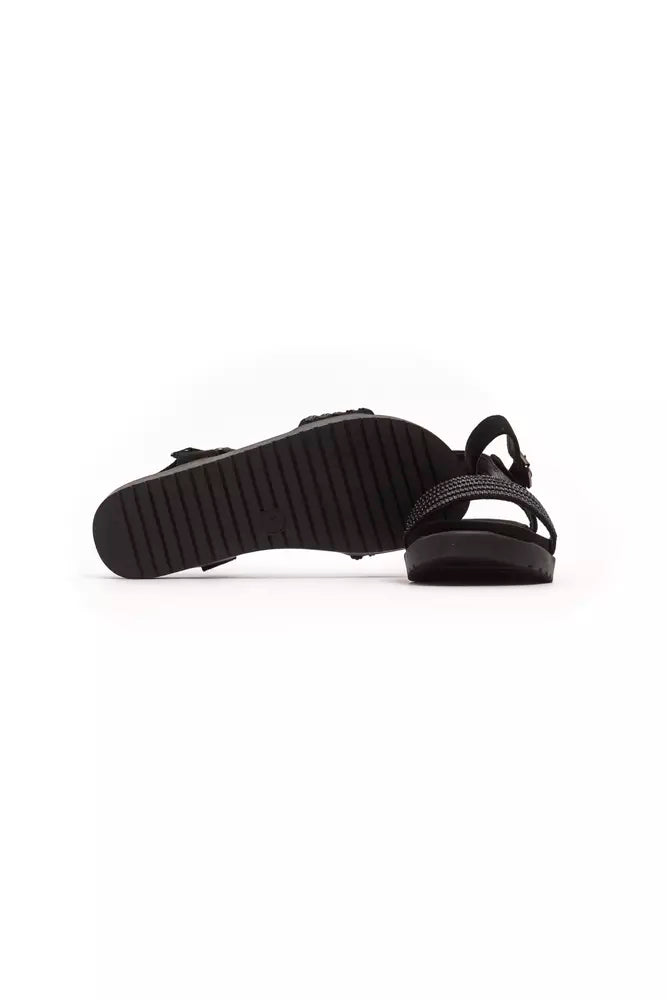 Black Textile Women Sandal - SEHABRANDS