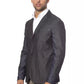 Gray Cotton Men Blazer - SEHABRANDS