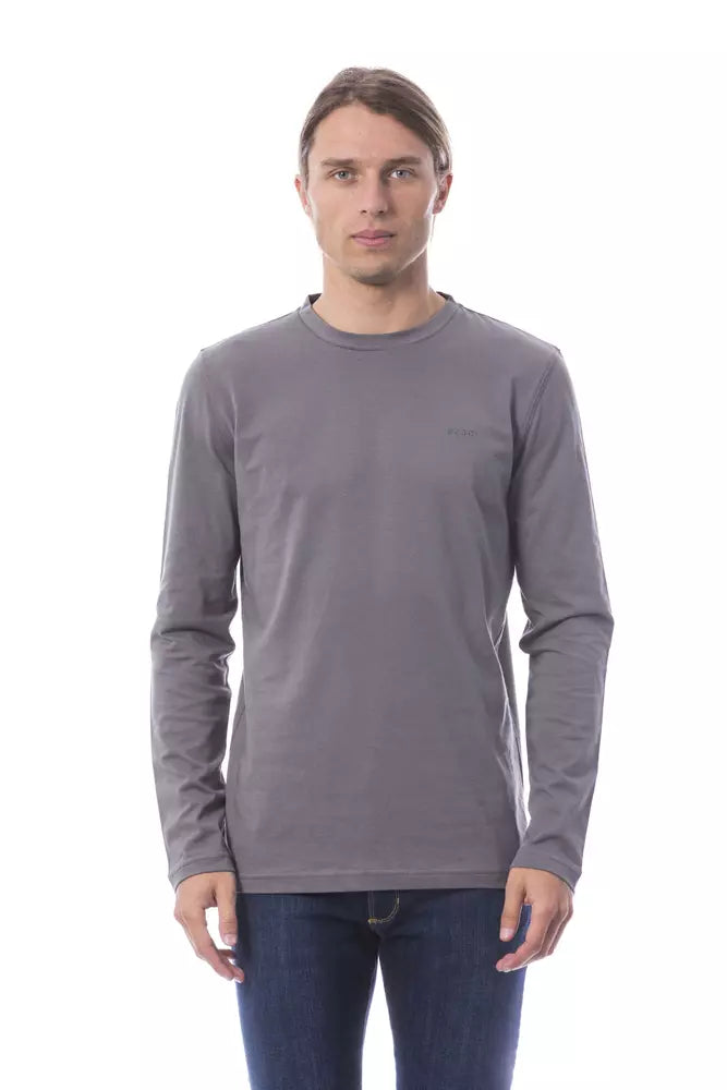 Gray Cotton Mens TShirt - SEHABRANDS