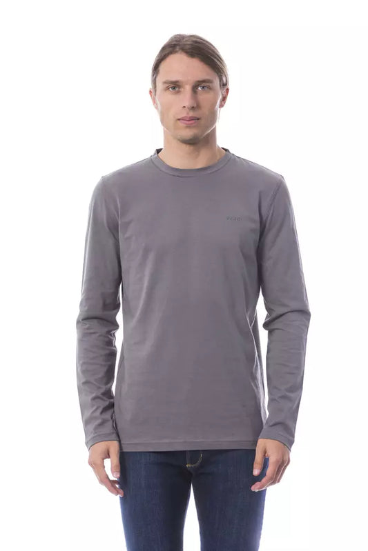 Gray Cotton Mens TShirt - SEHABRANDS