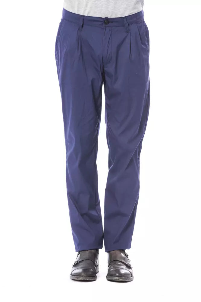 Blue Cotton Men's Chino Pants - SEHABRANDS