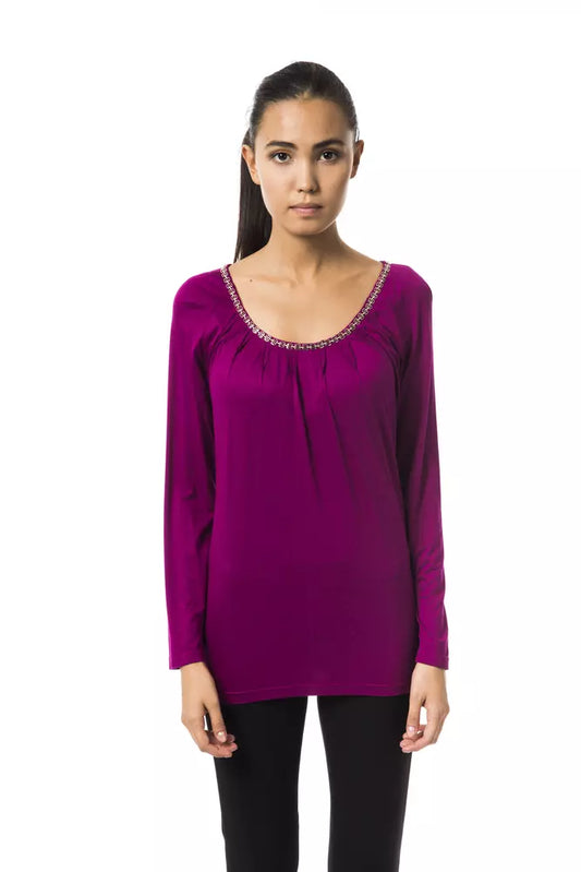 Purple Viscose Women Top - SEHABRANDS