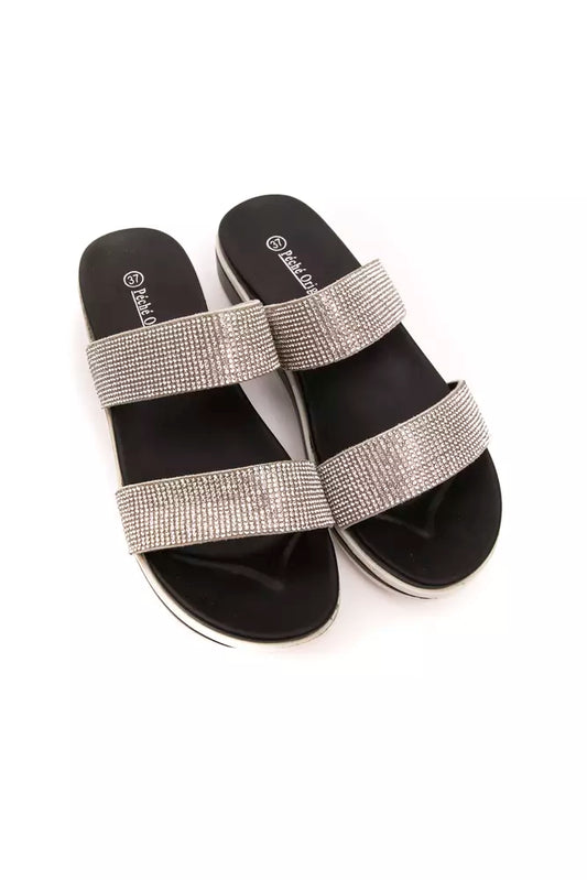 Silver Textile Women Sandal - SEHABRANDS