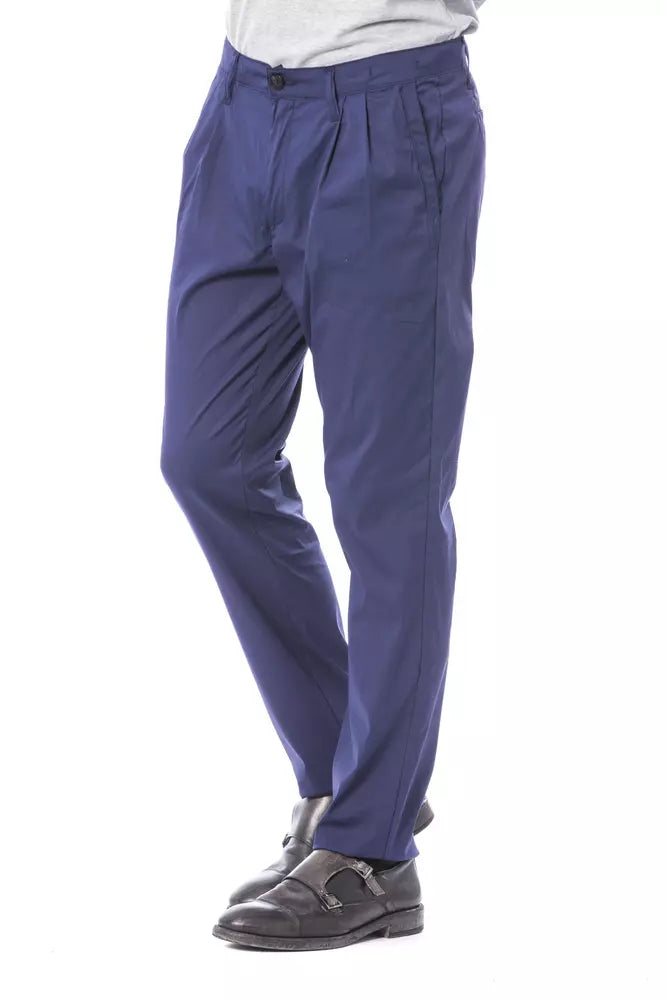 Blue Cotton Men's Chino Pants - SEHABRANDS