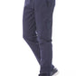 Blue Polyester Men Pant - SEHABRANDS