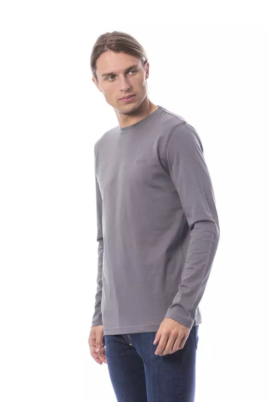 Gray Cotton Mens TShirt - SEHABRANDS