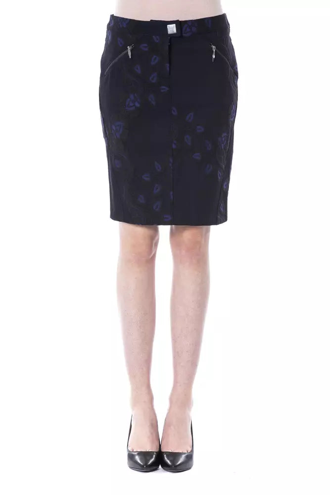 Black Cotton Women Skirt - SEHABRANDS