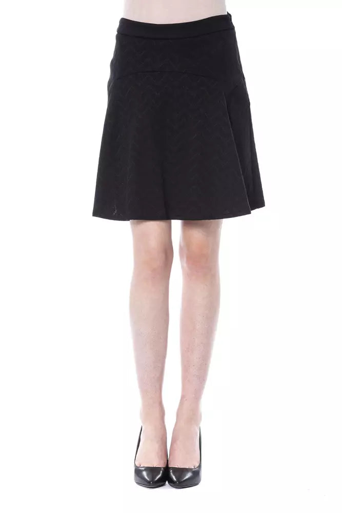 Black Polyester Women Skirt - SEHABRANDS