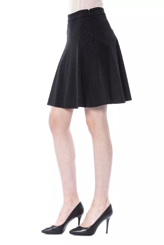 Black Polyester Women Skirt - SEHABRANDS