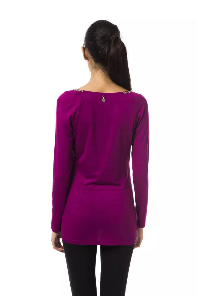 Purple Viscose Women Top - SEHABRANDS