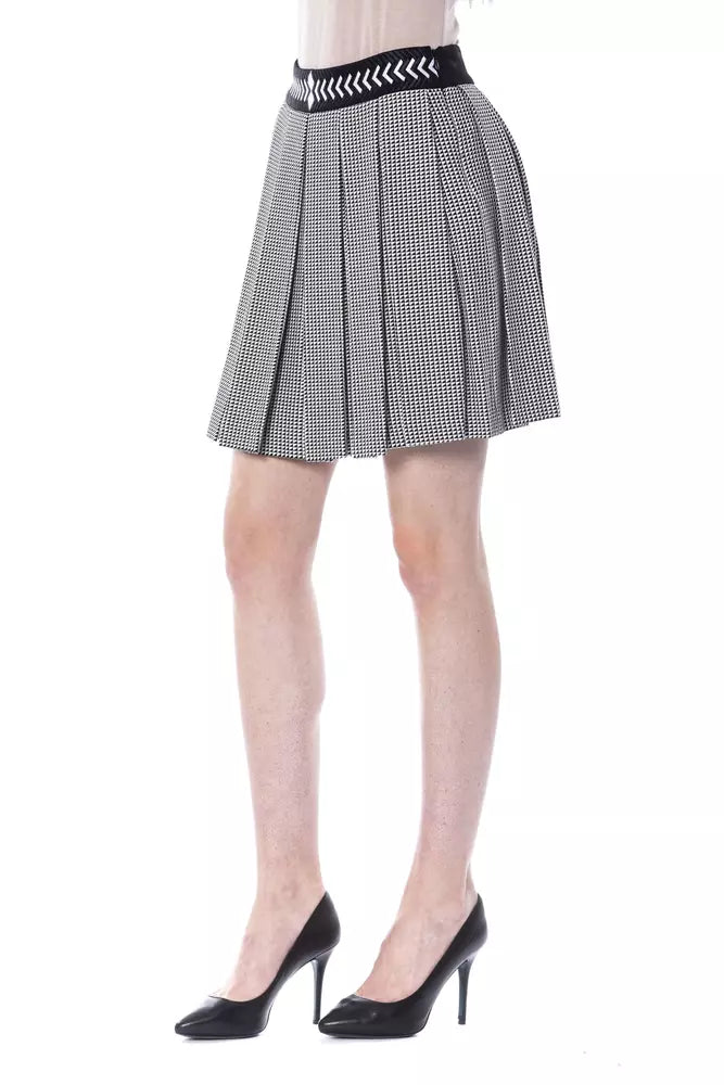 Black Viscose Women Skirt - SEHABRANDS