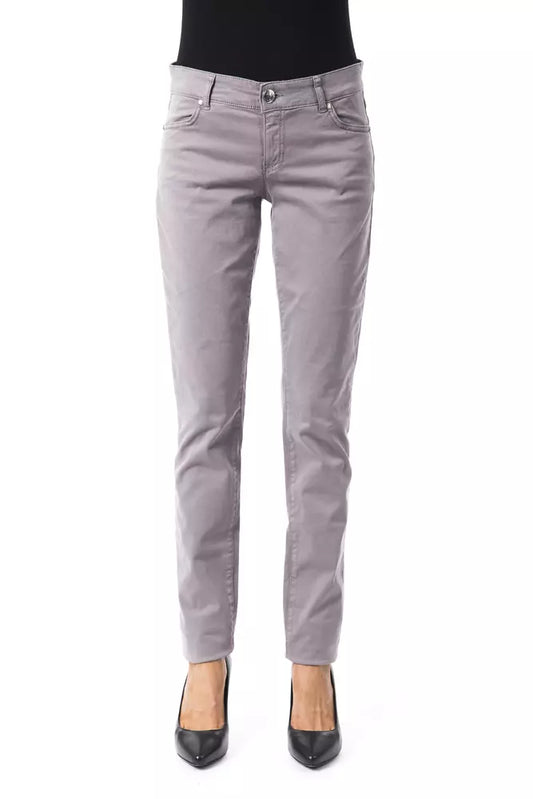 Gray Cotton Women Pants - SEHABRANDS