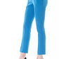 Light Blue Polyester Women Pants - SEHABRANDS