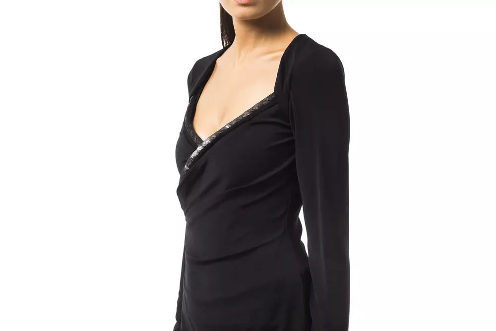 Black Viscose Women Top - SEHABRANDS