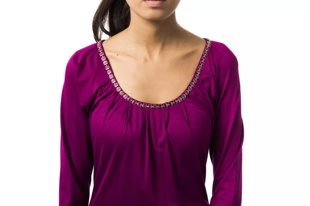 Purple Viscose Women Top - SEHABRANDS