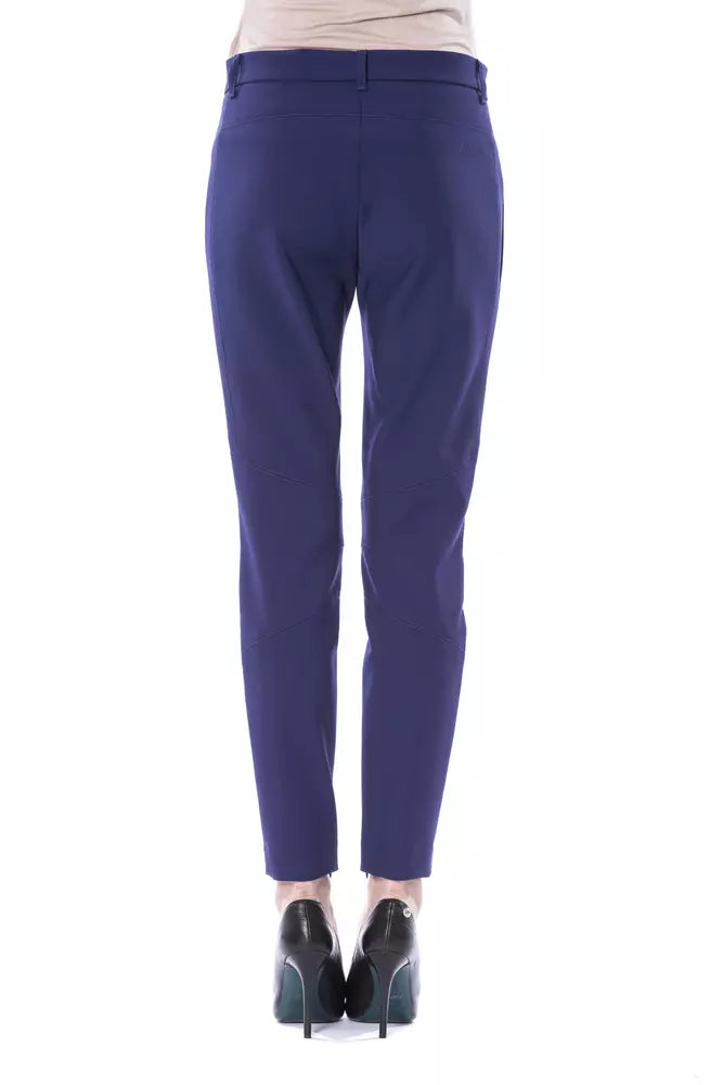 Blue Polyester Women Pants - SEHABRANDS