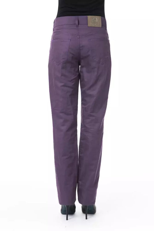 Purple Cotton Women Pants - SEHABRANDS