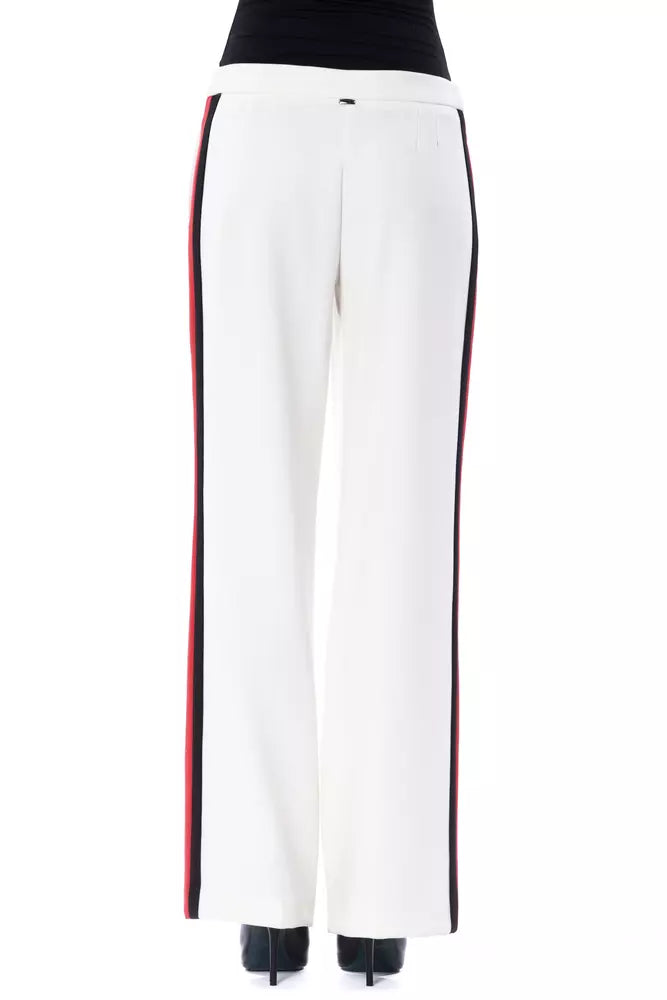 White Polyester Women Pant - SEHABRANDS