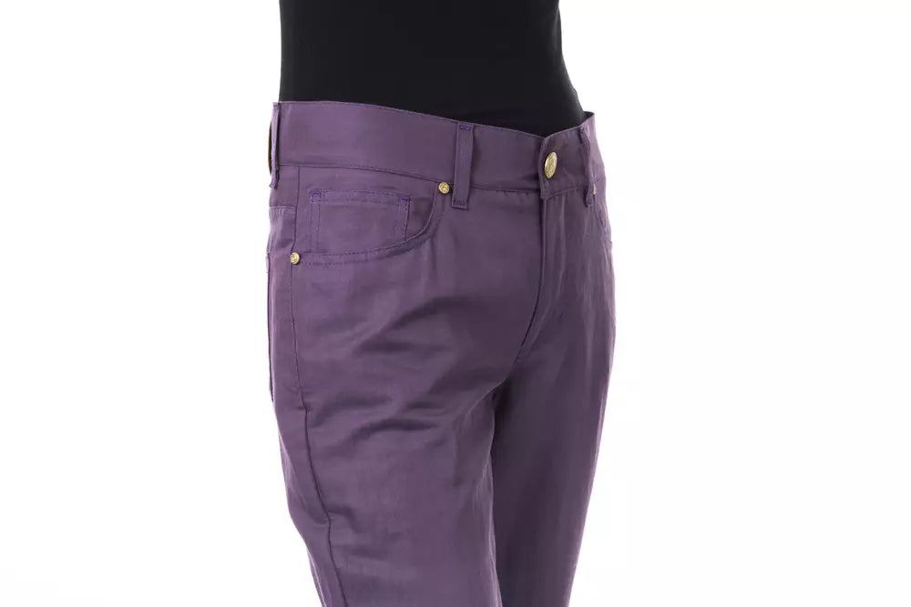 Purple Cotton Women Pants - SEHABRANDS