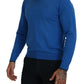 Chic Blue Cotton Pullover Sweater - SEHABRANDS