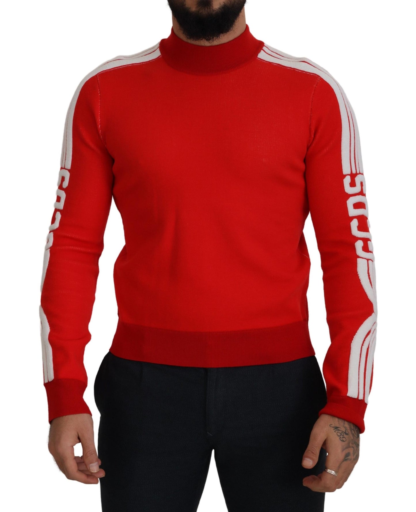 Elegant Red Pullover Sweater for Men - SEHABRANDS