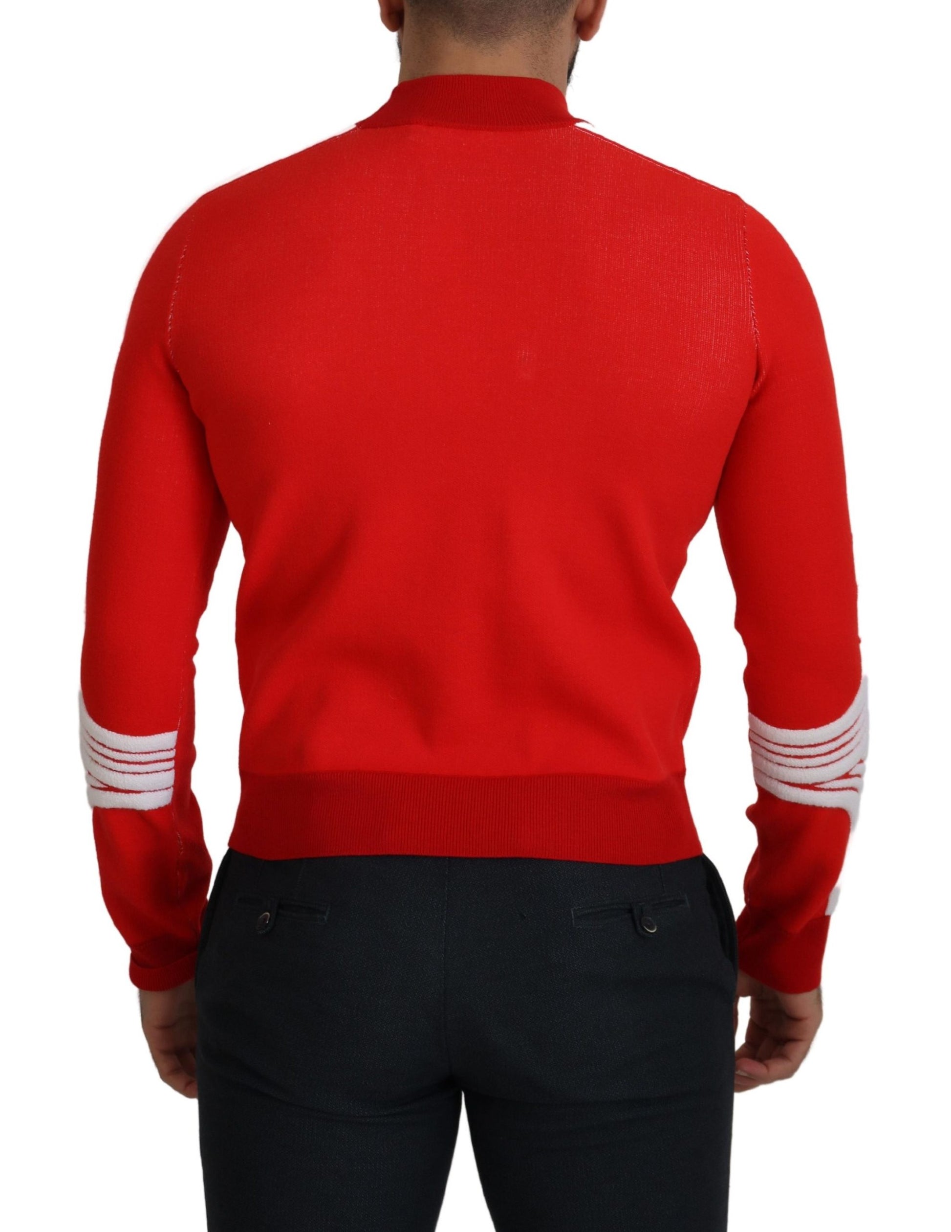 Elegant Red Pullover Sweater for Men - SEHABRANDS